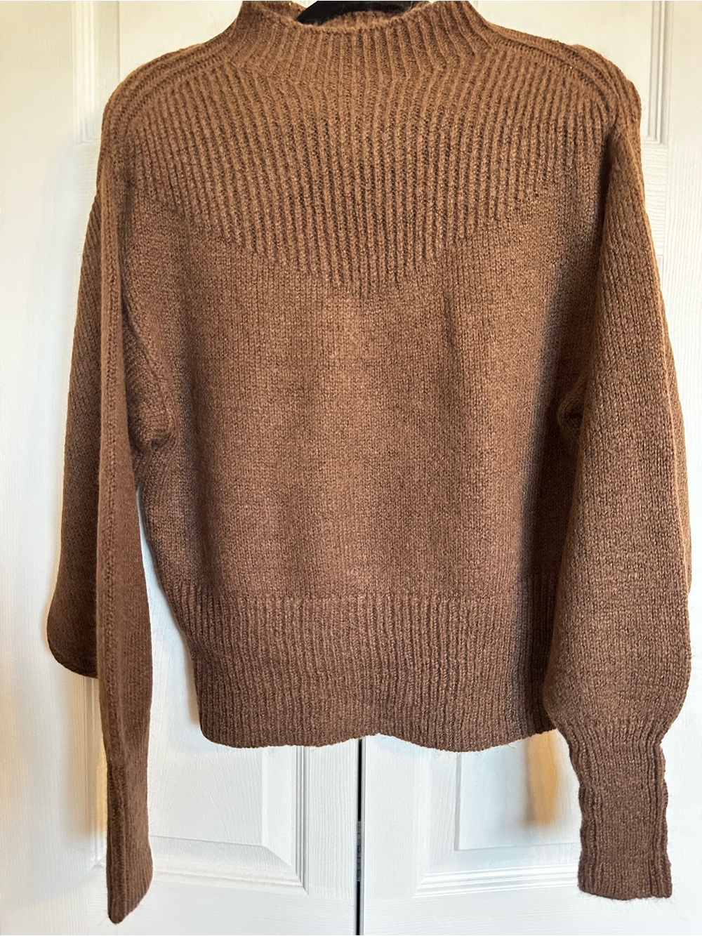 Zenana Cozy Brown Women's Knit Sweater - Picture 2 of 3